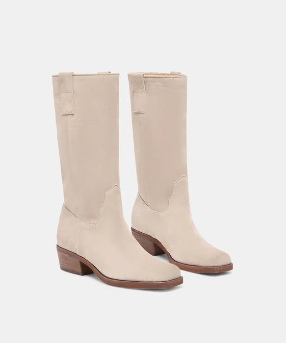 Romie Lt Taupe Suede Boots — view 3