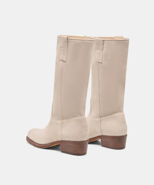 Romie Lt Taupe Suede Boots — view 6