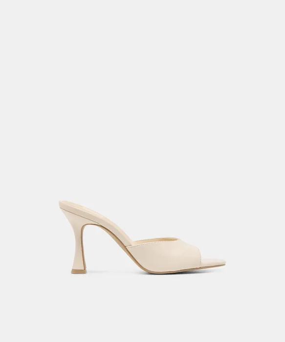 ROSHA Bone Leather Slip-On Mule Heels — view 2