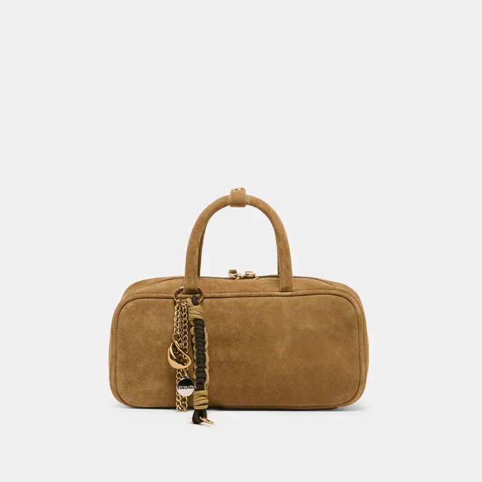 SANTINA HANDBAG TAUPE SUEDE — view 2