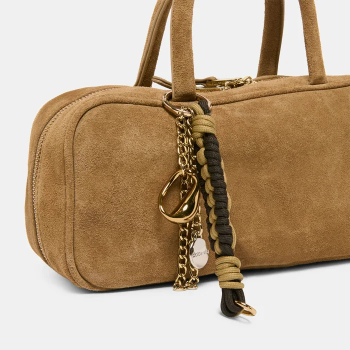 SANTINA HANDBAG TAUPE SUEDE — view 3