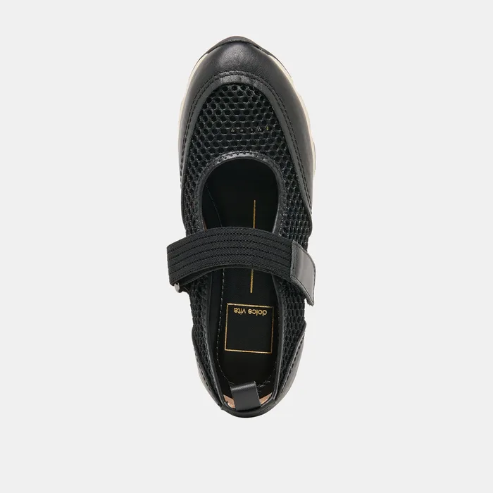 Seline Black Mesh Sneakers — view 9