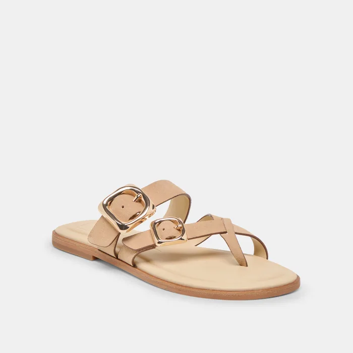 Shore Camel Suede Sandals — view 3