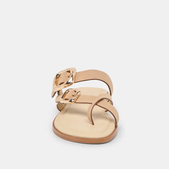 Shore Camel Suede Sandals — view 7