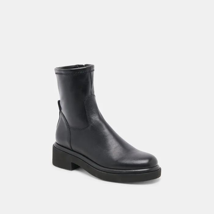 Simaya H2O Wide Black Leather Boots — view 3