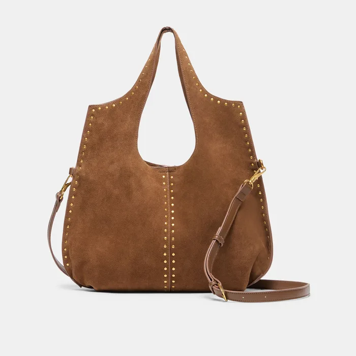 SONORA Mid Brown Suede Large Tote Bag — view 2