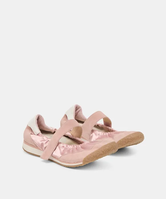 SPRUCE Aged Rose Satin Mary-Jane Ballet Sneakers — view 3