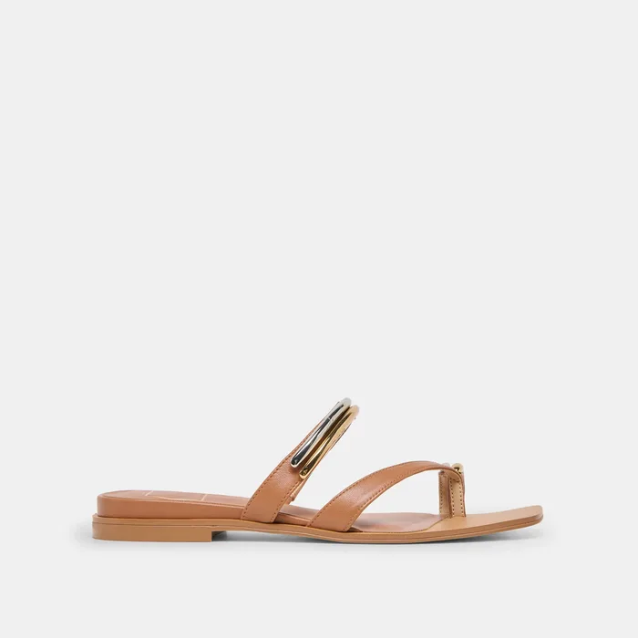 Tarina Caramel Leather Sandals — view 2