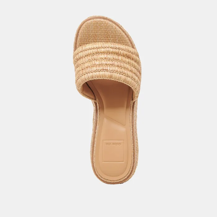 Throne Lt Natural Raffia Wedges — view 11