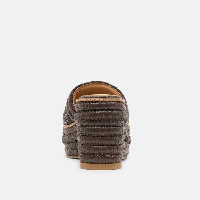 Throne Wide Chocolate Raffia Wedges — view 8