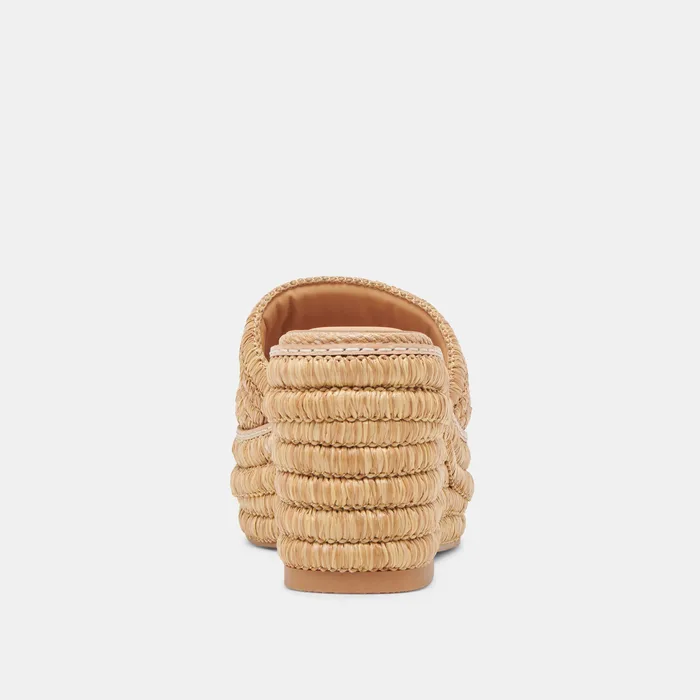 Throne Wide Lt Natural Raffia Wedges — view 8