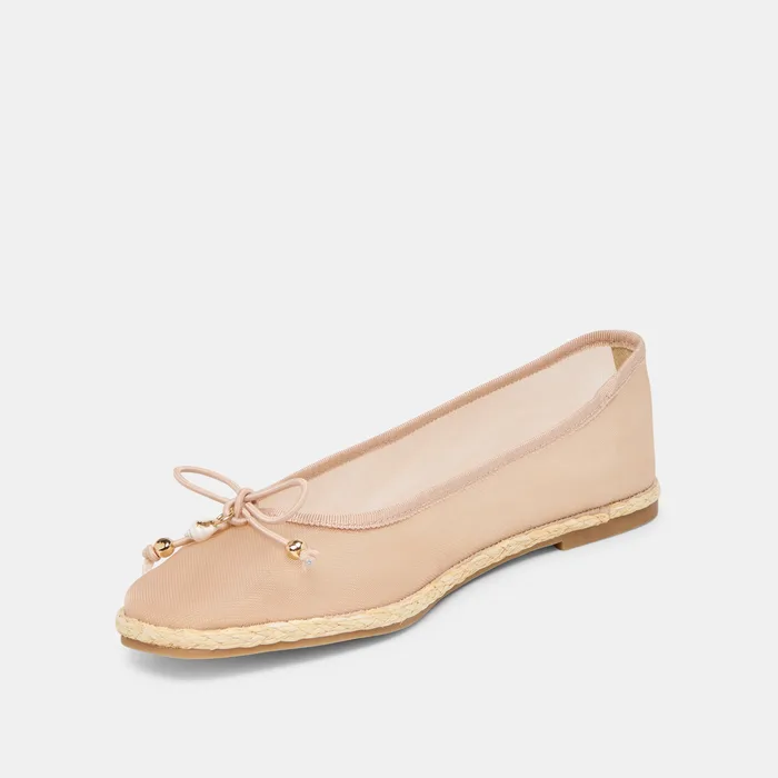 Tianna Mesh Blush Mesh Ballet Flats — view 6