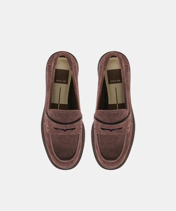 Tiggy Mahogany Suede Loafers — view 4