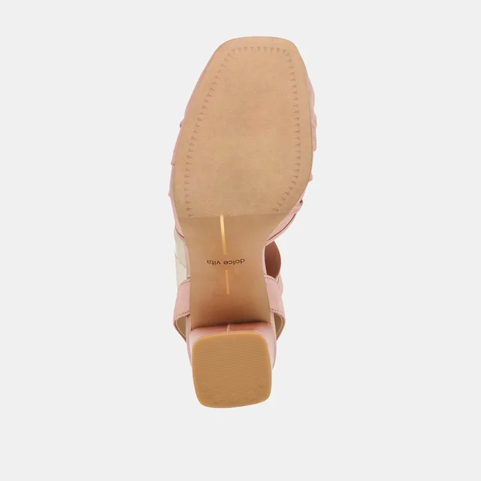 Tisha Lt Blush Satin Heels — view 11