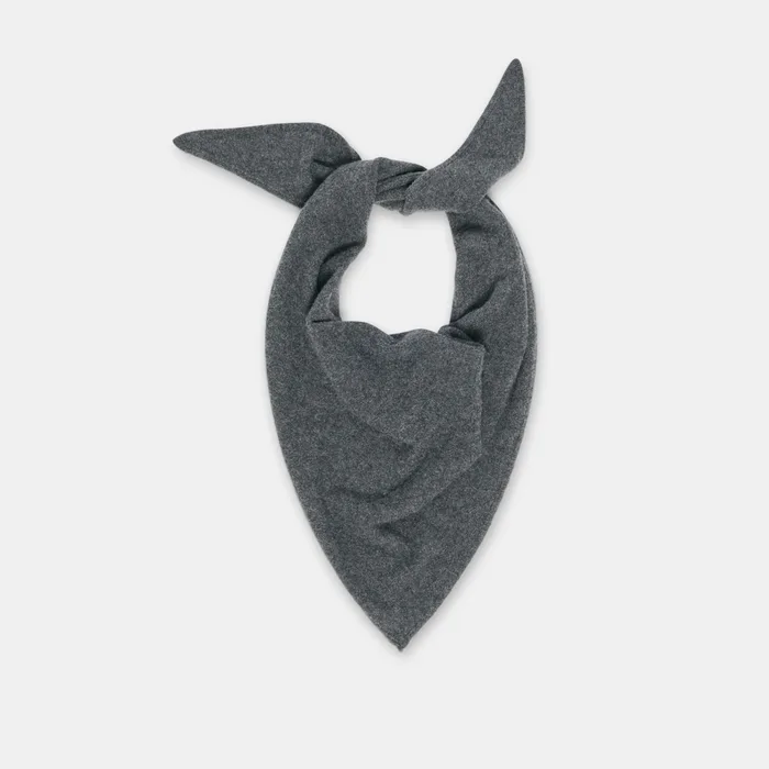 TRIANGLE SCARF DARK HEATHER GREY
