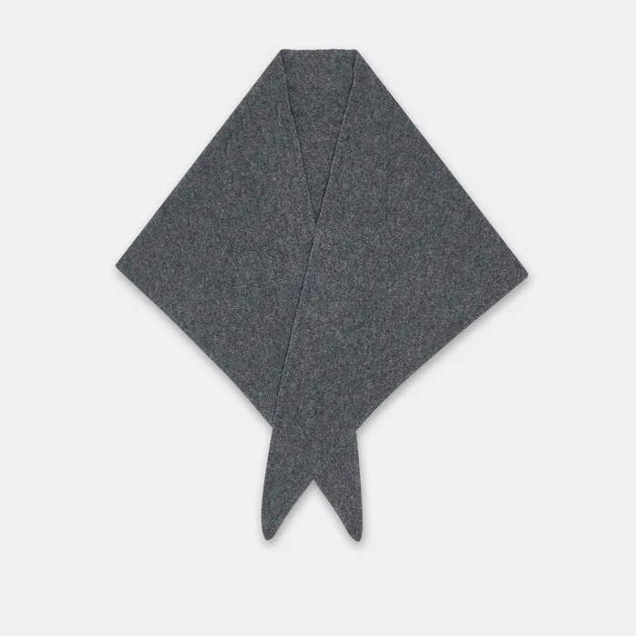 Triangle Dark Heather Grey Wool Scarf — view 2