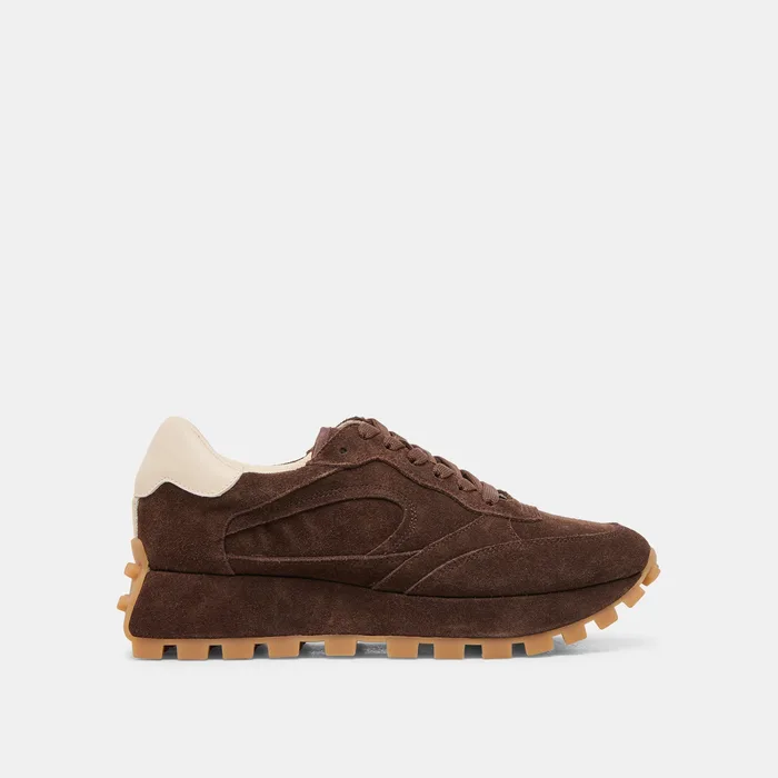Tricia Dk Brown Suede Sneakers — view 2