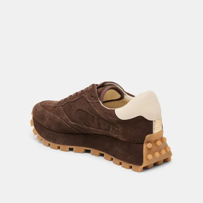 Tricia Dk Brown Suede Sneakers — view 6