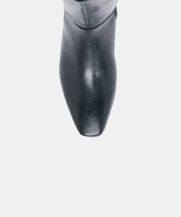 TYWIN Black Leather Knee-High Boots — view 4