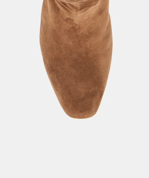 TYWIN Extra Wide Calf Cocoa Suede Knee-High Boots — view 4