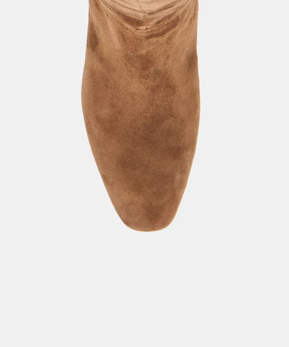 TYWIN Wide Calf Cocoa Suede Knee-High Boots — view 4