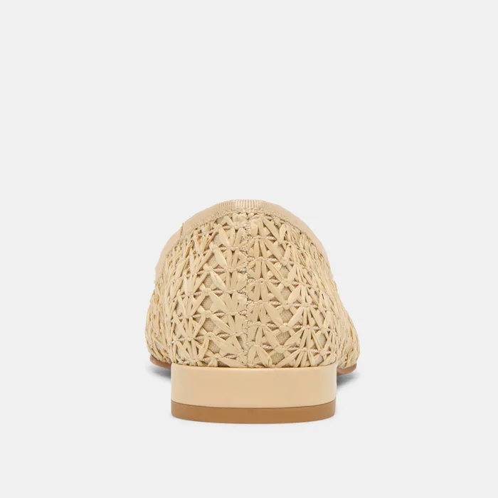 Ulicia Lt Natural Cross Hatch Raffia Ballet Flats — view 10