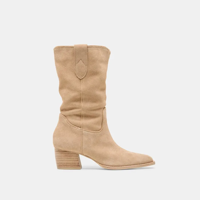 Vergil Camel Suede Boots — view 2
