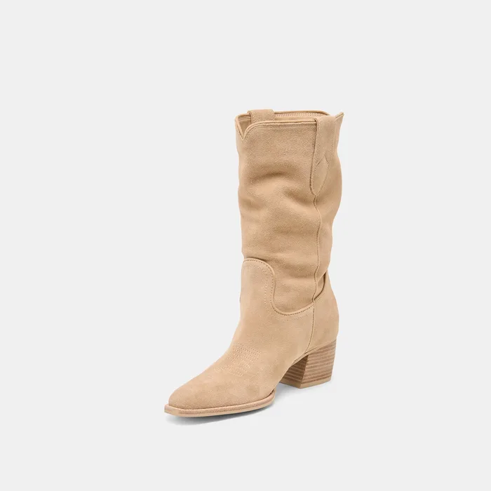 Vergil Camel Suede Boots — view 8