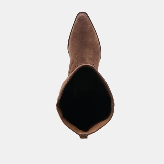 Virona H2O Waterproof Dk Brown Suede Extra Wide Calf Boots — view 13