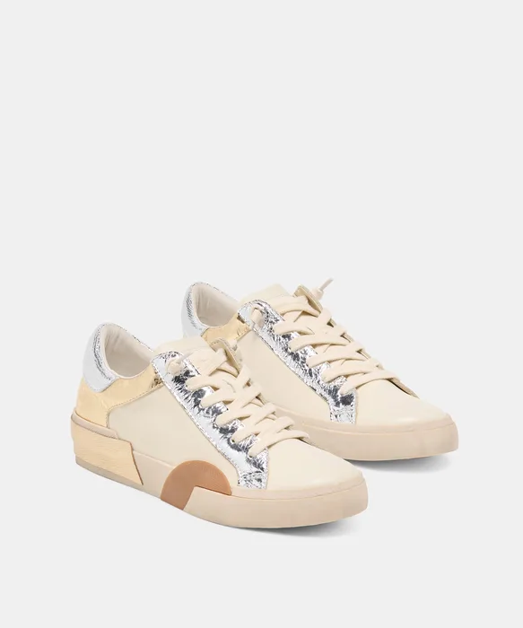 ZINA Metallic Multi Leather Sneakers — view 3