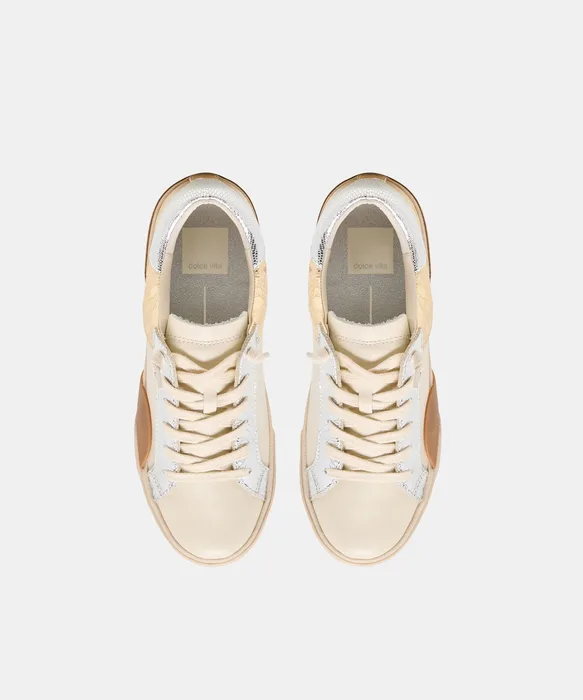 ZINA Metallic Multi Leather Sneakers — view 4